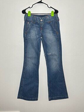 Vintage Y2K True Religion Sammy Low Rise Flare Denim Jeans Women's Size 29